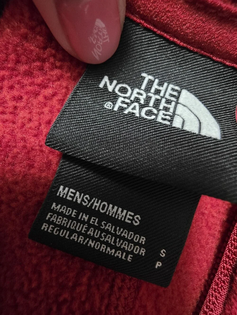 The North Face ¼ Zip Microvelour Glacier Fleece Pullover Red Men's Small